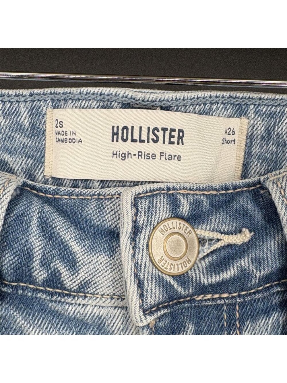 Hollister Pale Blue Flare Jeans - Picture 4 of 9
